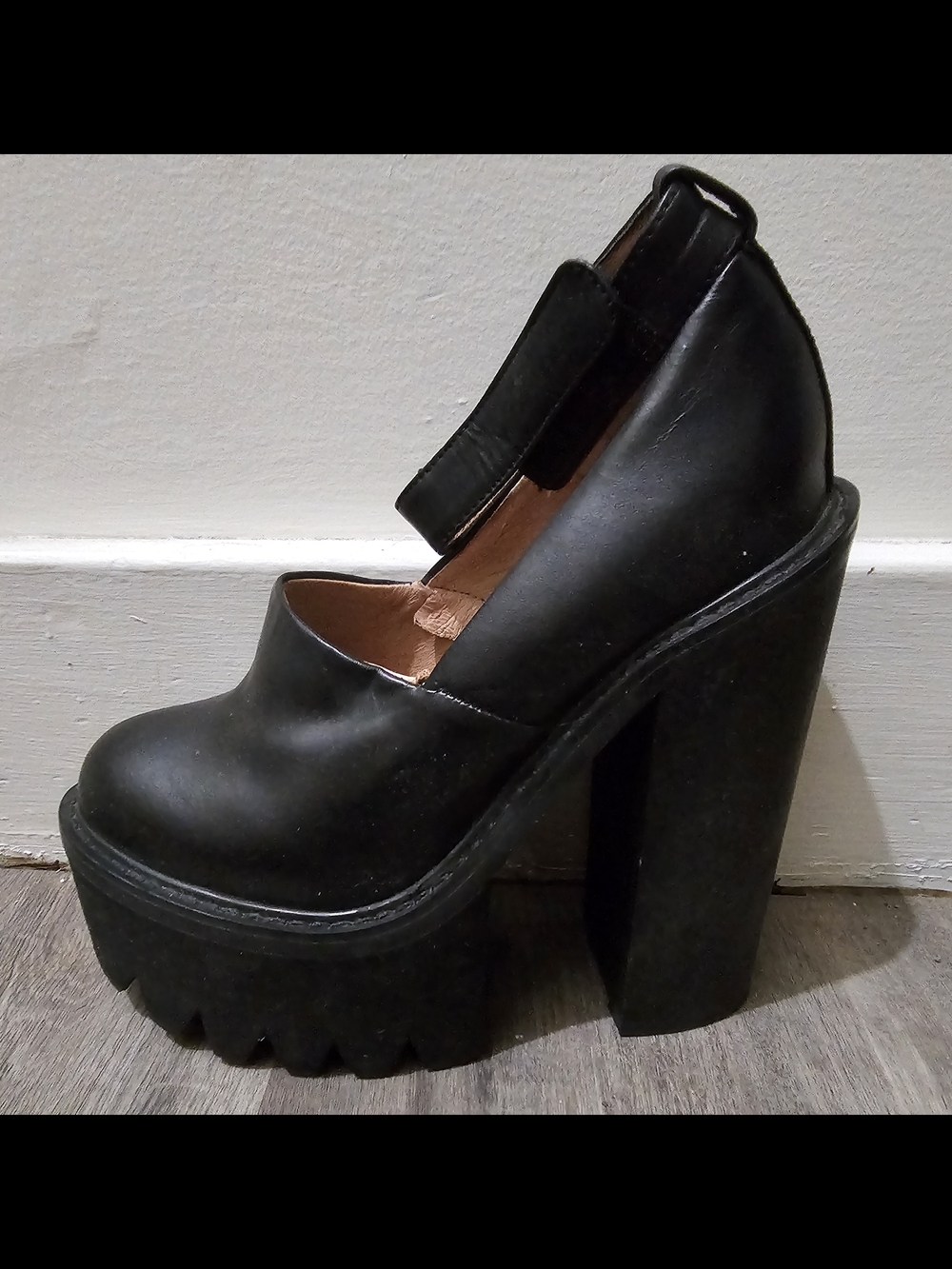 Jeffrey Campbell Black Chunky Platform Rare